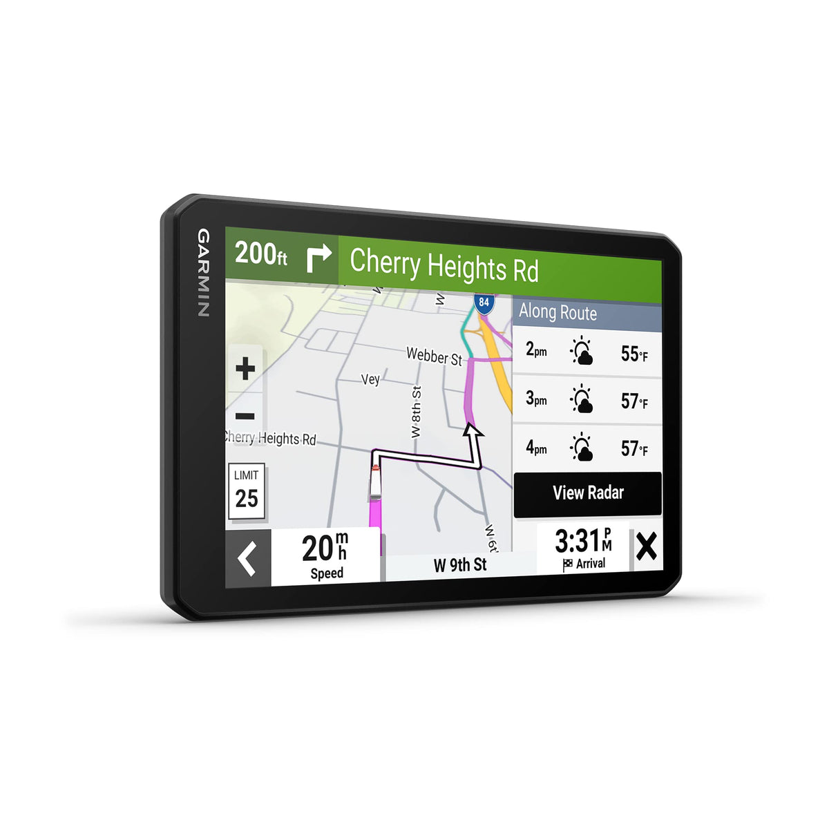 Garmin dezl OTR710, Large, Easy-to-Read 7 inch GPS Truck Navigator, Custom Routing, High-Resolution Birdseye Satellite Imagery, Directory of Trucking & Trailer Services (Renewed)