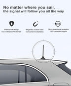 Cell Phone Signal Booster for Car, SUV, Van, 5G/4G LTE 3G for Band 2/4/5/12/13/17/25, Vehicle Cell Phone Booster Compatible with All U.S. Carriers-Verizon, AT&T, T-Mobile & More, Boost Voice & Data