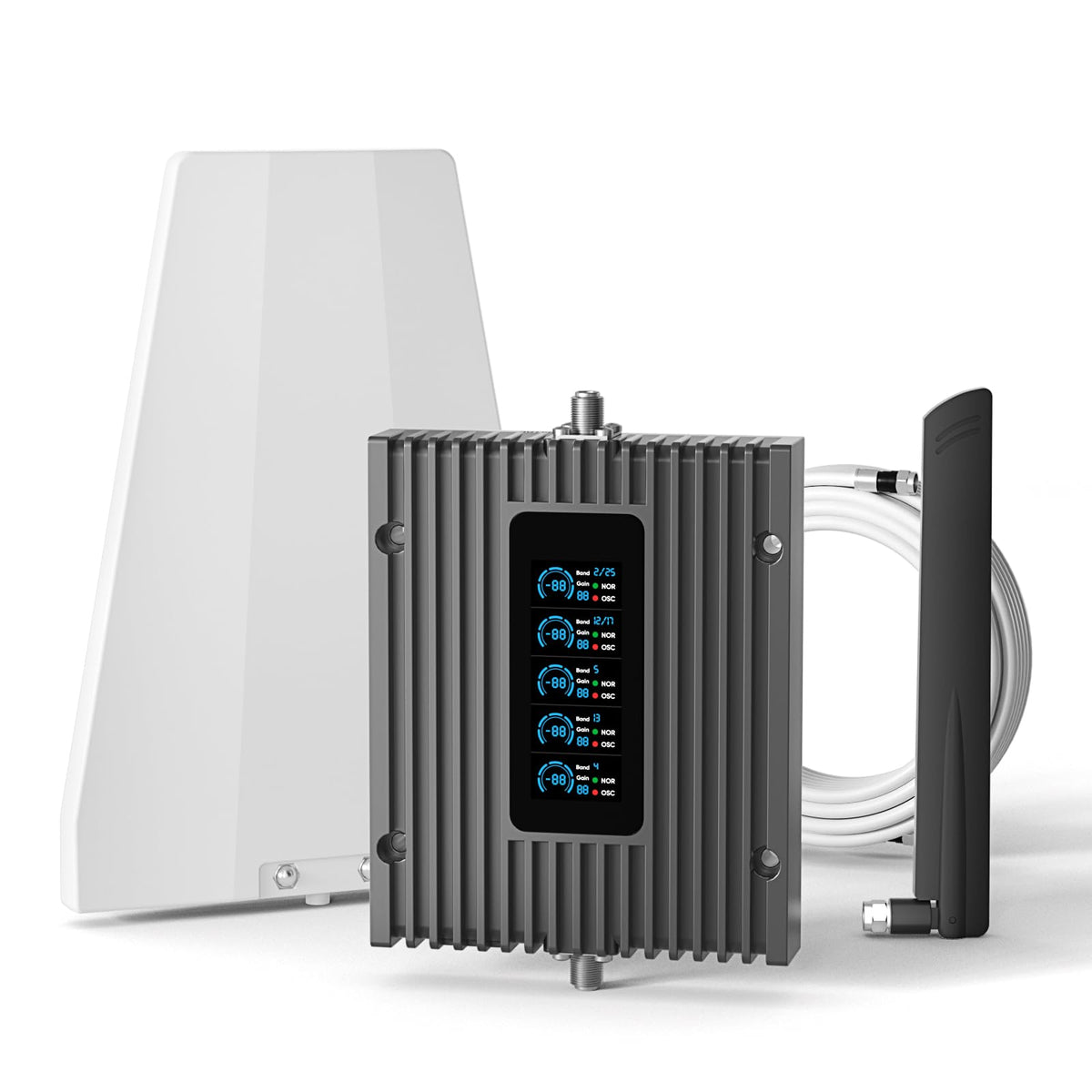 Cell Phone Booster for Home with LCD, 5G 4G LTE, Covers Up to 3,000 Sq. Ft