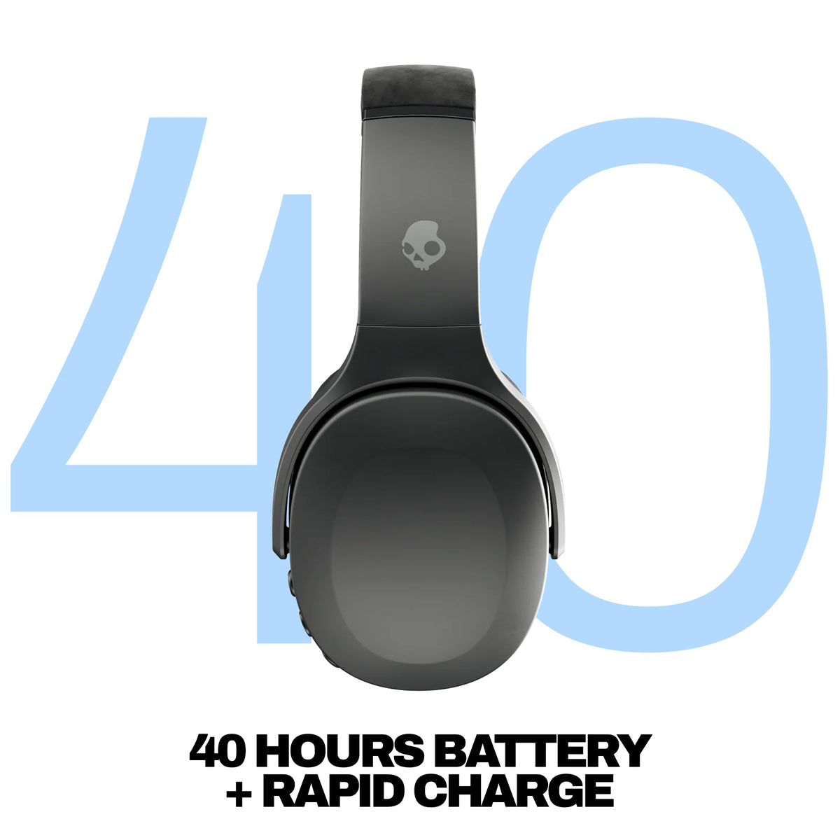 Skullcandy Crusher Evo Wireless Multi-Sensory Bass Headphones - True Black