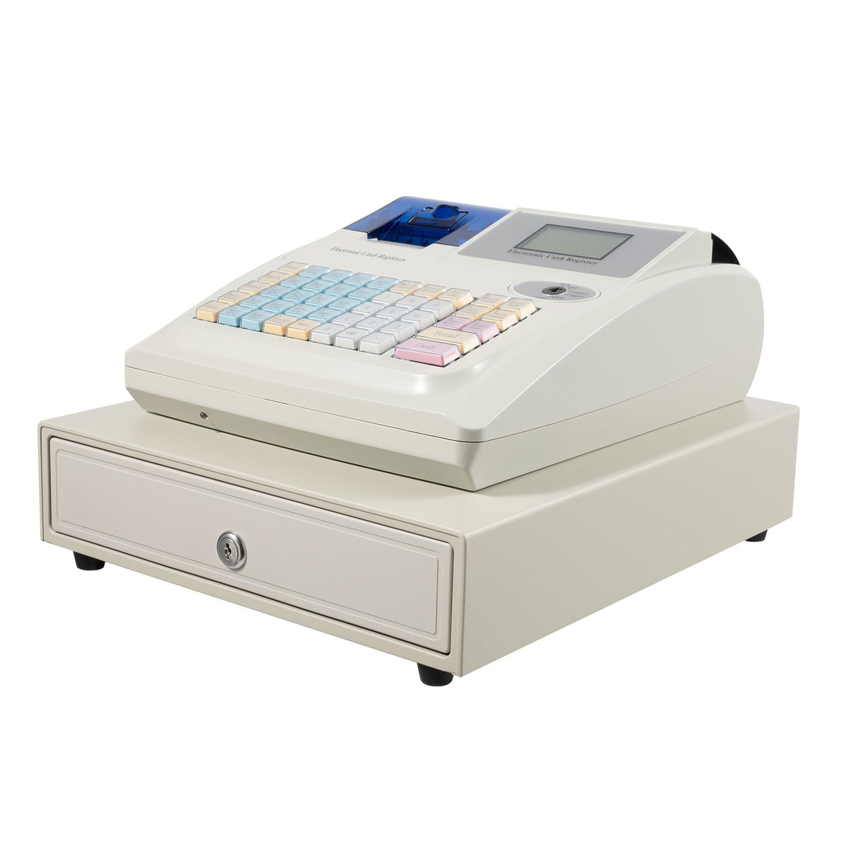 Electronic Cash Register, 48 Keys 8 Digital LED Cash Register