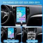 13.8-inch Car Stereo Android 15 8Core 4+64G Player with CarPlay Android Auto 5G WiFi BT DSP FM/RDS Radio SWC for Infiniti G35 G37 G25 2003-2015 GPS Navigation with Backup Camera