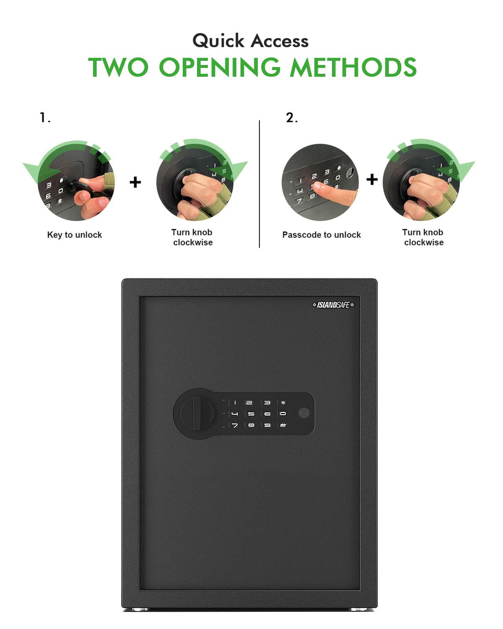 Small Home Safe Box Deluxe Digital Electronic Keypad Lock Safes 1.7 Cuft Cabinet Safes Security Lock Box for Office Hotel Dorm Cash Money Jewelry (1.7 Cubic Feet Black)