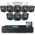5MP Outdoor Wired Security Camera System, CCTV Video Surveillance System