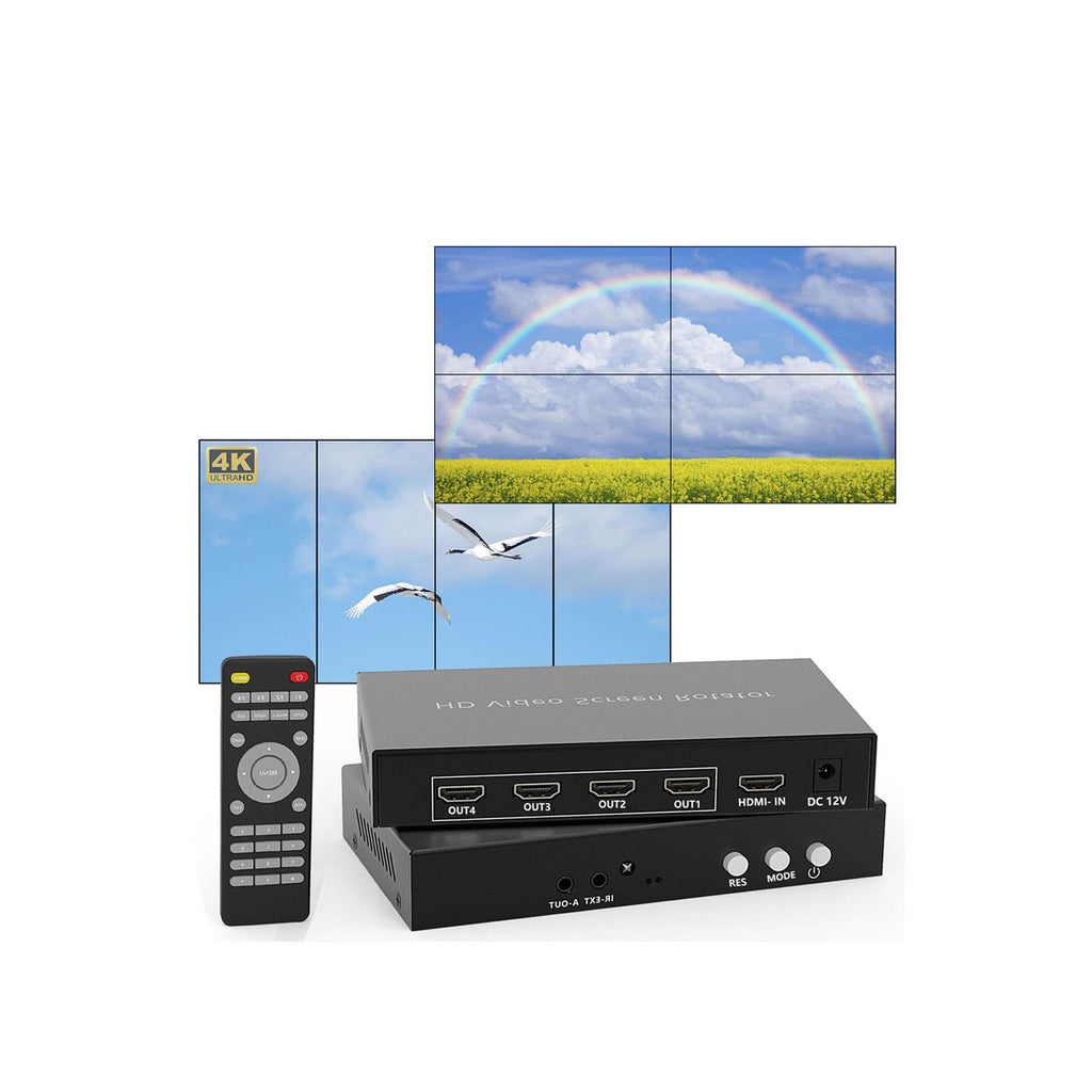 ICUIXIAN Video Wall Controller 3x3 4K60Hz HDMI2.0+HDCP2.2, 18 Splicing Mode