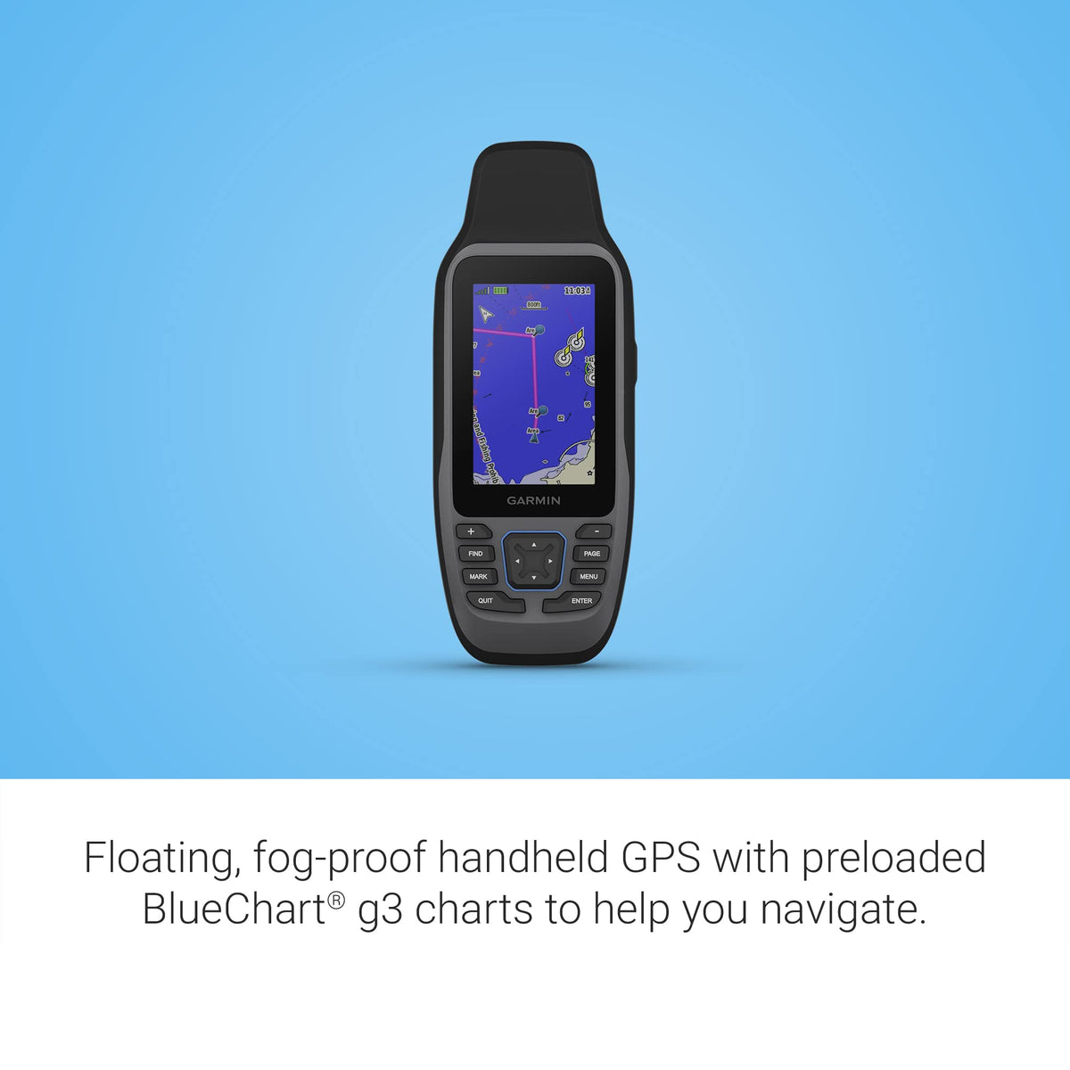 Garmin GPSMAP 79sc, Marine GPS Handheld Preloaded with BlueChart g3 Coastal Charts, Rugged Design and Floats in Water