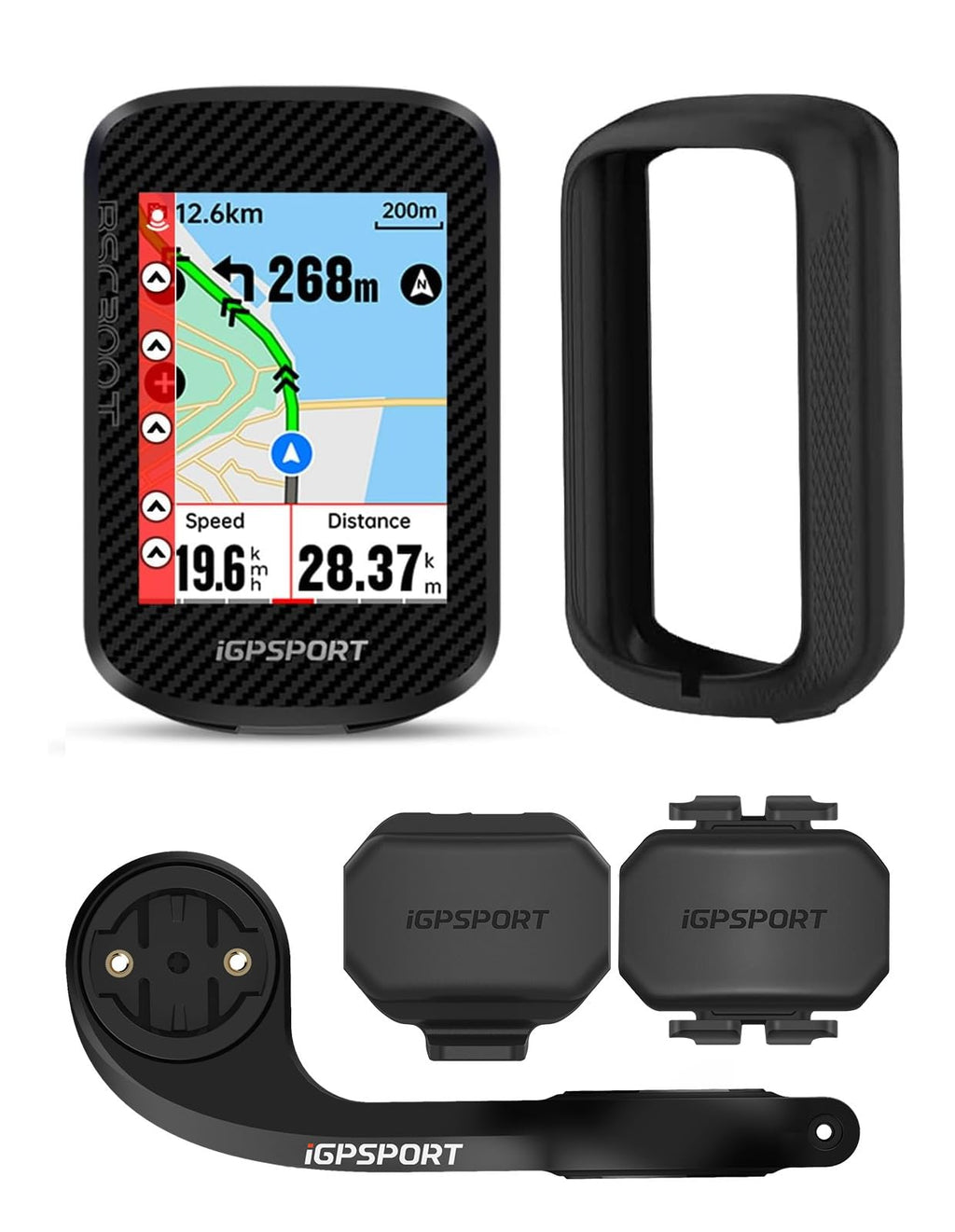 iGPSPORT BSC300T Wireless Bike Computer GPS, Touchscreen Offline MAP Navigation Off Course Warning Compatible with Insta 360, for Ebike Road Bike MTB