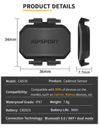 iGPSPORT BSC300T Wireless Bike Computer GPS, Touchscreen Offline MAP Navigation Off Course Warning Compatible with Insta 360, for Ebike Road Bike MTB