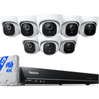 REOLINK 16CH 4K Security Dome Camera System with 4TB HDD RLK16-800D8