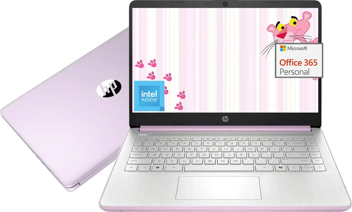 HP 14" Laptop Sleek Design for Studying and Collaboration, Intel Quad-Core N150(>N4120), 1 Year Office 365, 16GB RAM, 256GB Storage(128GB UFS + 128GB SD Card), Wi-Fi 6, Webcam, USB C, Win 11S