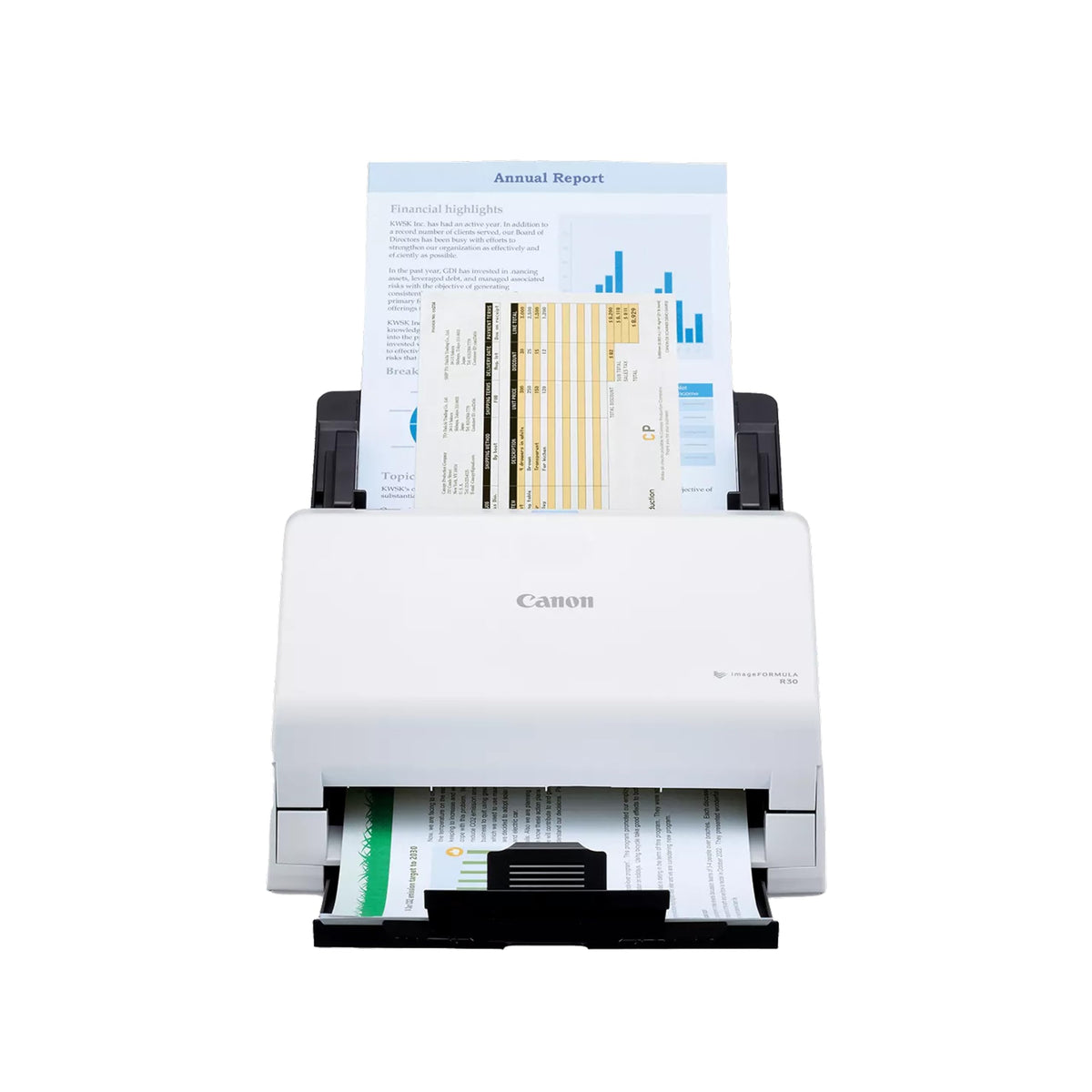 Canon imageFORMULA R30 - Office Document Scanner, Auto Document Feeder, Duplex Scanning, Plug-and-Scan Capability, No Software Installation Required