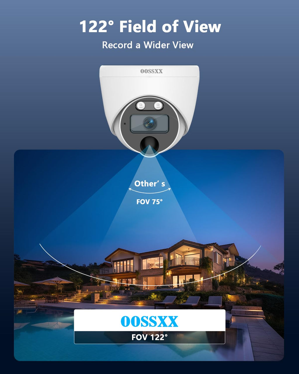 4K HD-Analog Outdoor Security Camera System Wired Dome Cameras 8Pcs 1TB HDD
