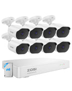 ZOSI 3K Lite Home Security Camera System with AI Human Vehicle Detection