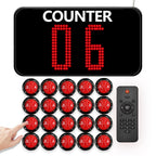 Take a Number System Wireless Queue Call System Show 2-Digit Counter Number for 10-Line Cashier Bank Window Doctor Room Supermarket Office Interview (C12+A2 1+10)