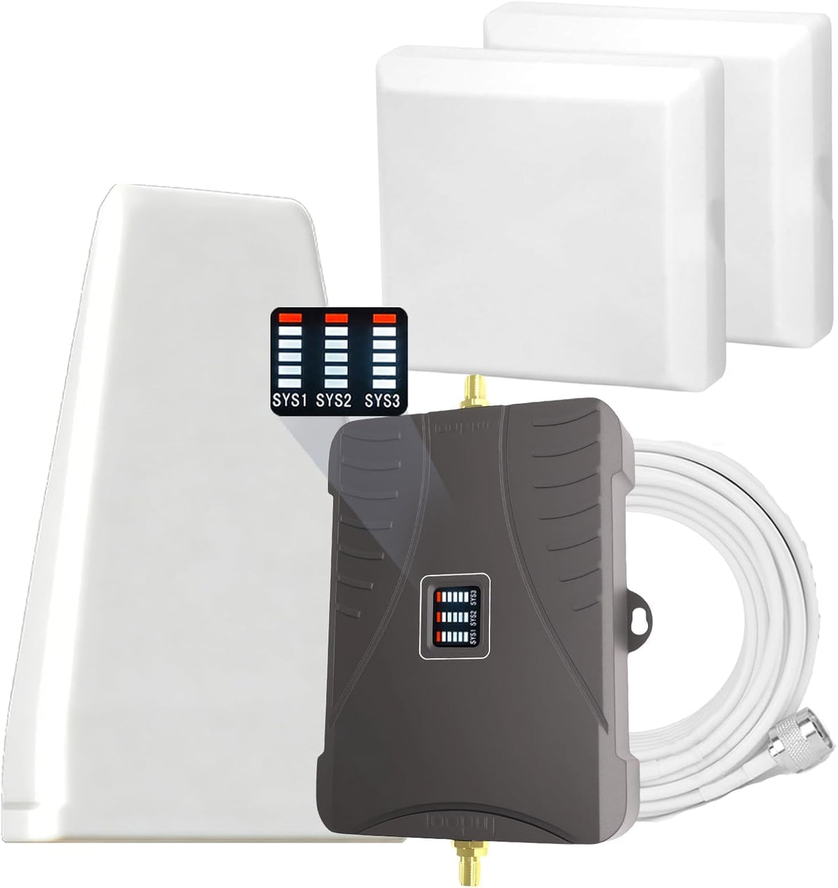 Cell Phone Booster for Home &Office,Up to 2,500 sq ft,Cell Phone Signal Booster for Band 5/12/13/17,Boost 5G 4G Data for All U.S. Carriers FCC Approved
