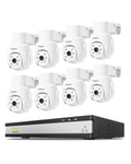 Anlapus 16 Channel Security Camera System, 8Pcs 1080P Pan Tilt Cam, No HDD