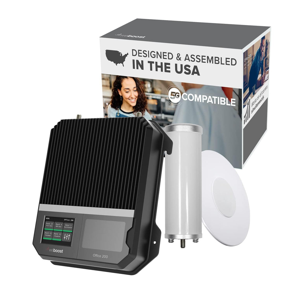 weBoost for Business Office 200 (75 Ohm) Cell Phone Signal Booster | 5G/4G LTE | 72 dB | DIY | All U.S Carriers - Verizon, AT&T, T-Mobile & More | Up to 10,000 sq ft | FCC Approved