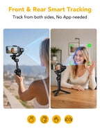 AOCHUAN Smart S3 Gimbal Stabilizer for iPhone & Android, Dual AI Tracking