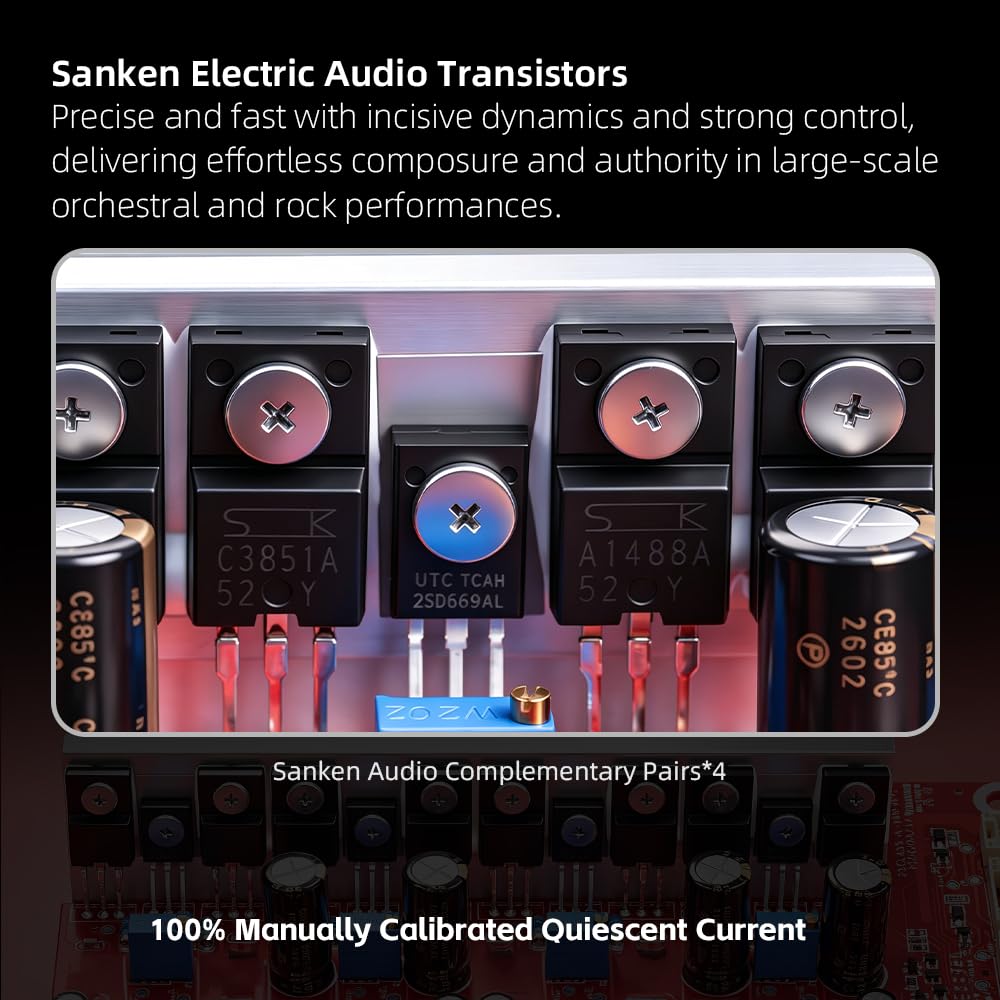 FIIO Class A Desktop Class A Headphone Amplifier, 4000mW+4000mW Balanced Output, Fully Balanced Circuit, 5-Level Gain, Bass & Treble Control