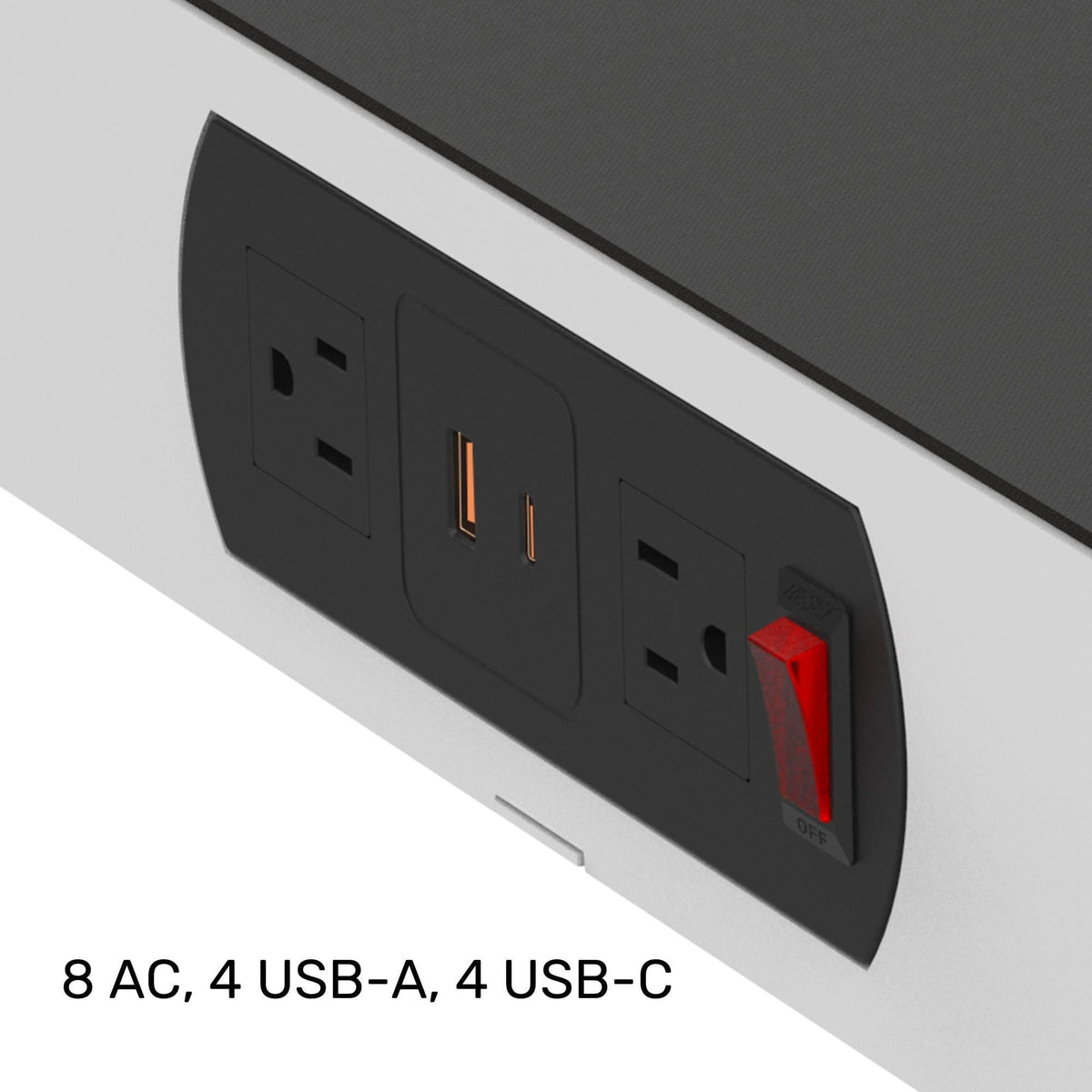 Luxor LuxPower Charging Tower, Portable Multi-Device Charging Station with 8 AC Outlets & 8 High-Powered USB Ports, Classroom & Office Charging Hub for Laptops, Tablets & Phones