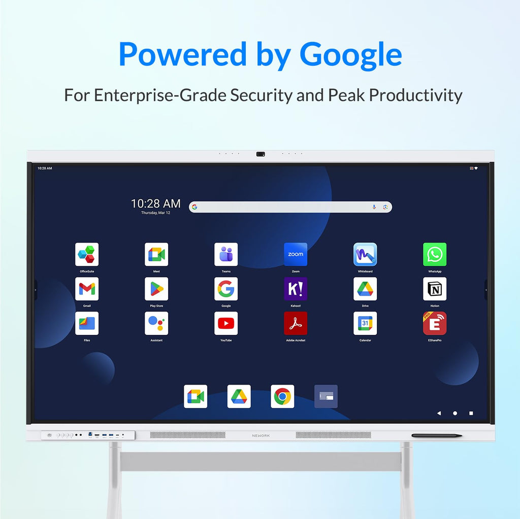 Smart Board, 75 Inch All-in-One Interactive Whiteboard, Google EDLA