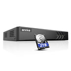 ANNKE 3K Lite 8 Channel DVR for Security Camera, 2TB Hard Drive Disk, Black