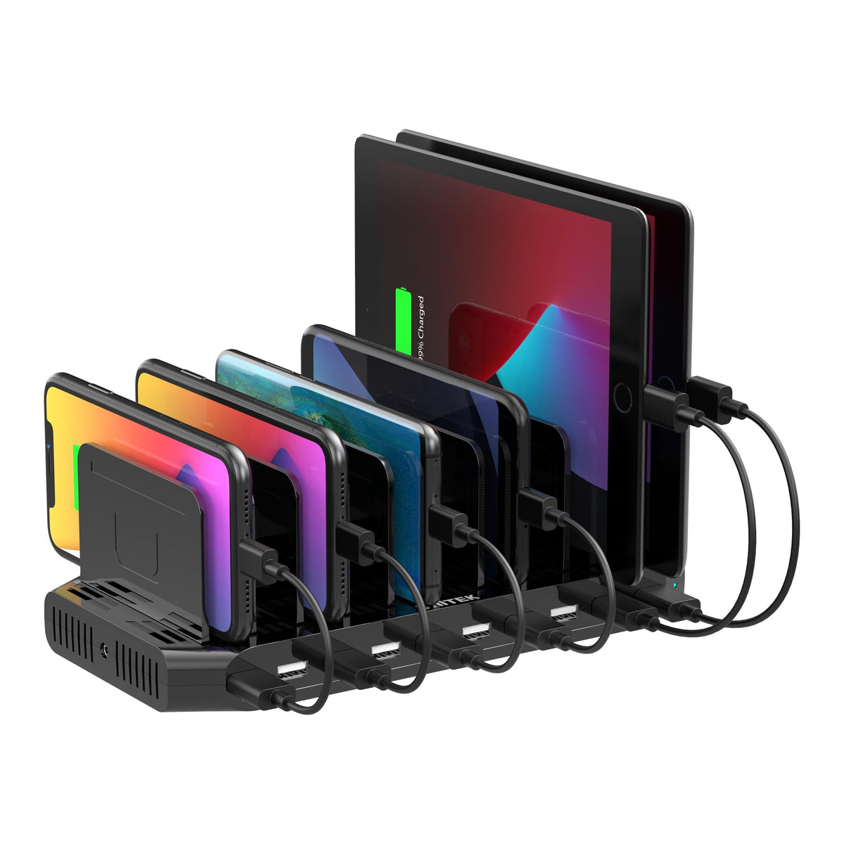 Unitek 5PCS 10 USB Charging Station Multiple Devices for iPad Tablet iPhone