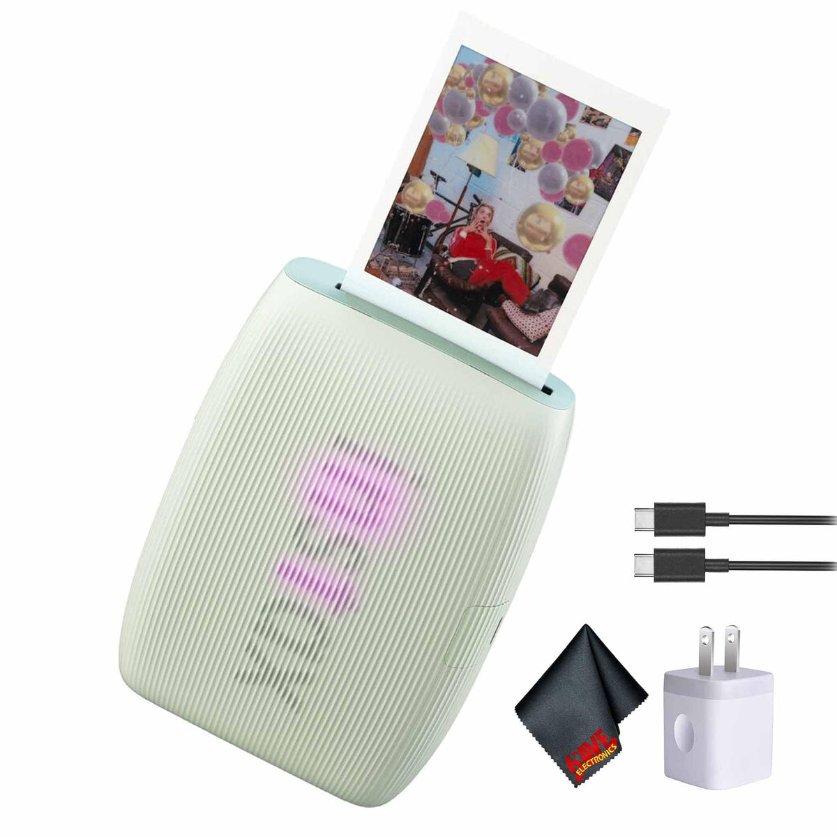 FUJIFILM INSTAX MINI LINK 3 Smartphone Printer (Clay White) 40-Photo Bundle