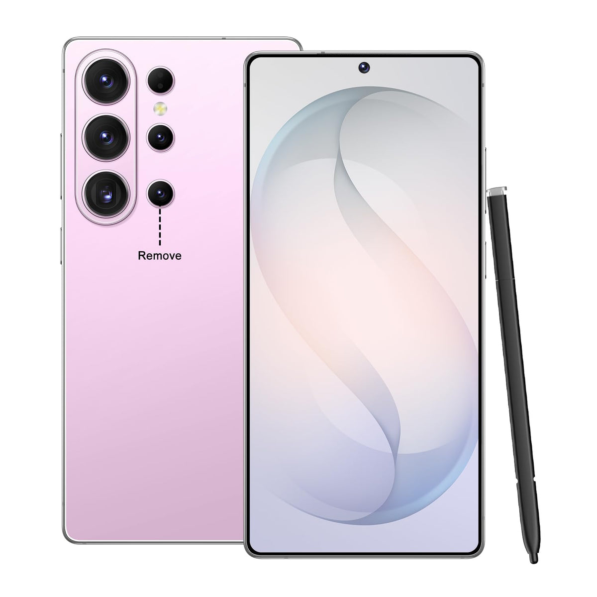 X26 Ultra Unlocked Cell Phone, 12GB+512GB Android 14 Smartphone, 6.9" FHD+ Display, 6800mAh Battery, 108MP+48MP Dual Camera, Built-in Pen Stylus, Fast Performance Large Memory (Glam Pink)