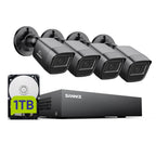 SANNCE 1080P Wired Security Camera System -DVR with 4PCS Cameras, 1TB HDD