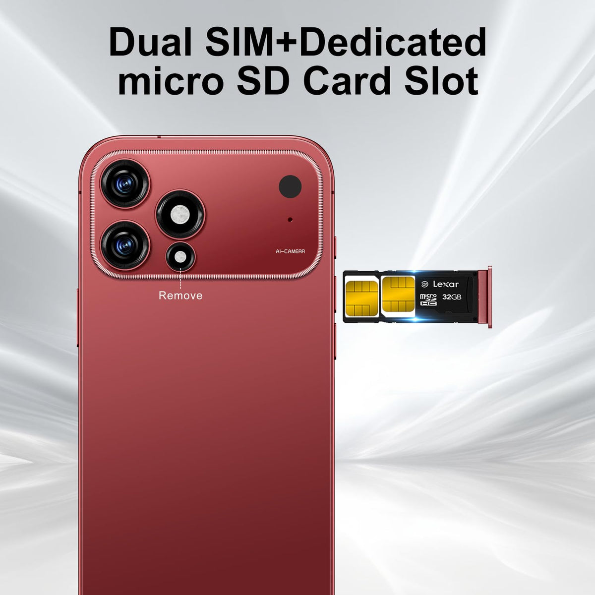Huness 17 PM 16+1TB Unlocked Cell Phone,6.9" HD Screen Unlocked Phones,Android 15 7000mAh Long Battery Life Smartphone,5G/Dual SIM/Fingerprint Button Unlock/Photos/Face ID (Wine Red)