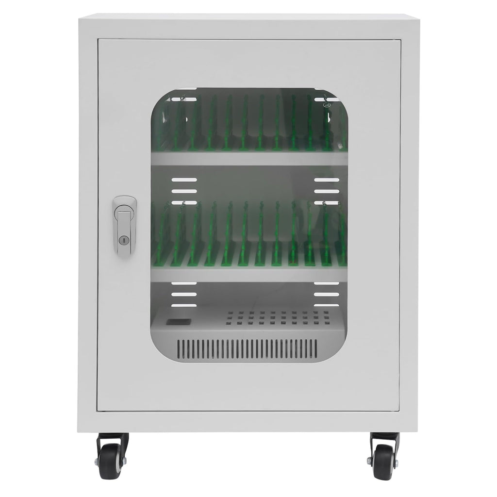 20-Unit Charging Cabinet for Phones, Black