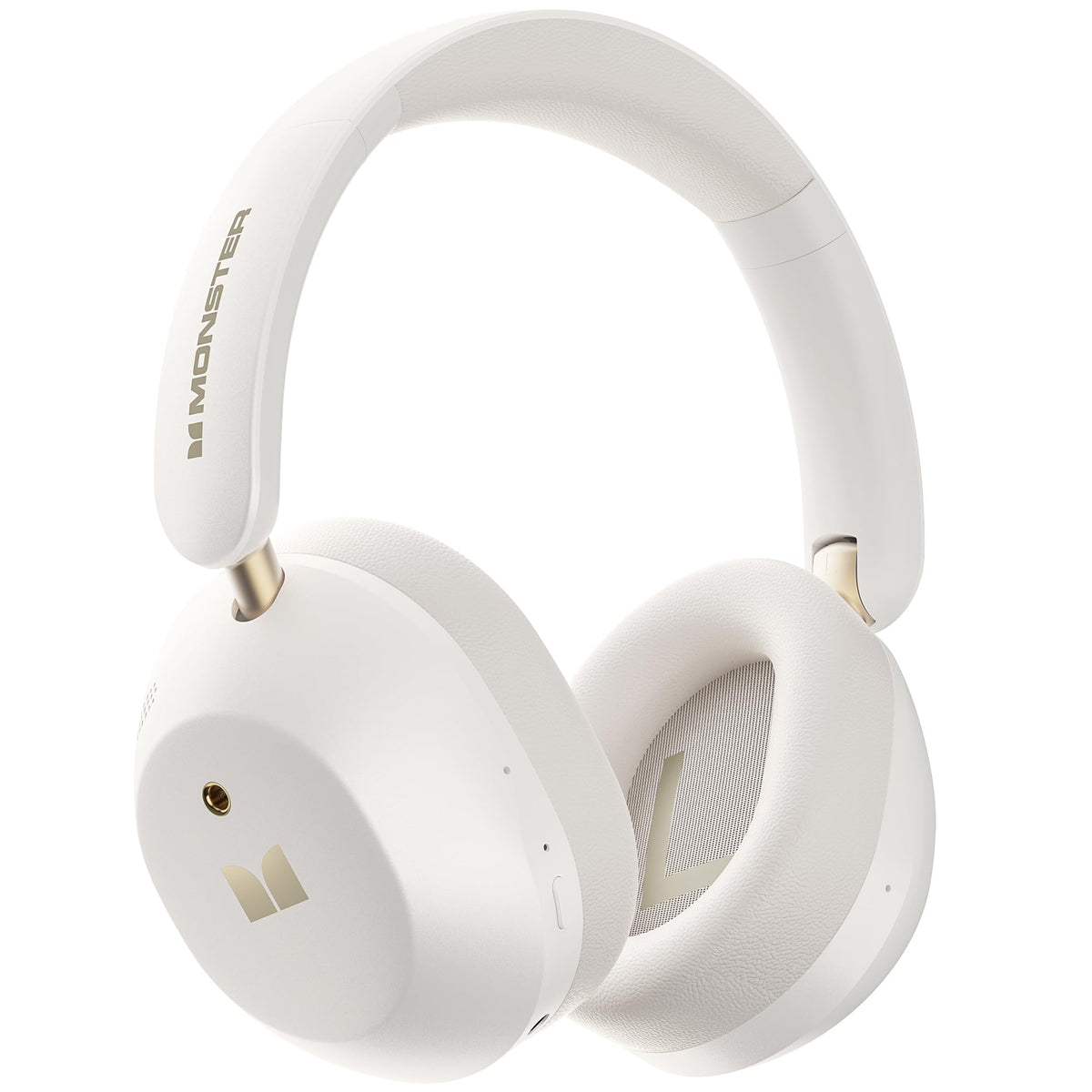 Monster Persona 6th ANC Active Noise Cancelling Headphones, Bluetooth Headphones Over Ear with Bluetooth 6.0, 60H Playtime, HiFi Stereo Audio, 3 EQ Modes, Wireless Headphones for Work Travel, White