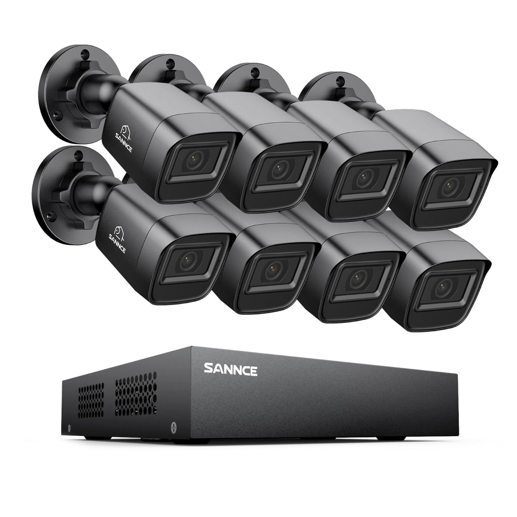 SANNCE 1080P Wired Security Camera System -DVR with 4PCS Cameras, 1TB HDD