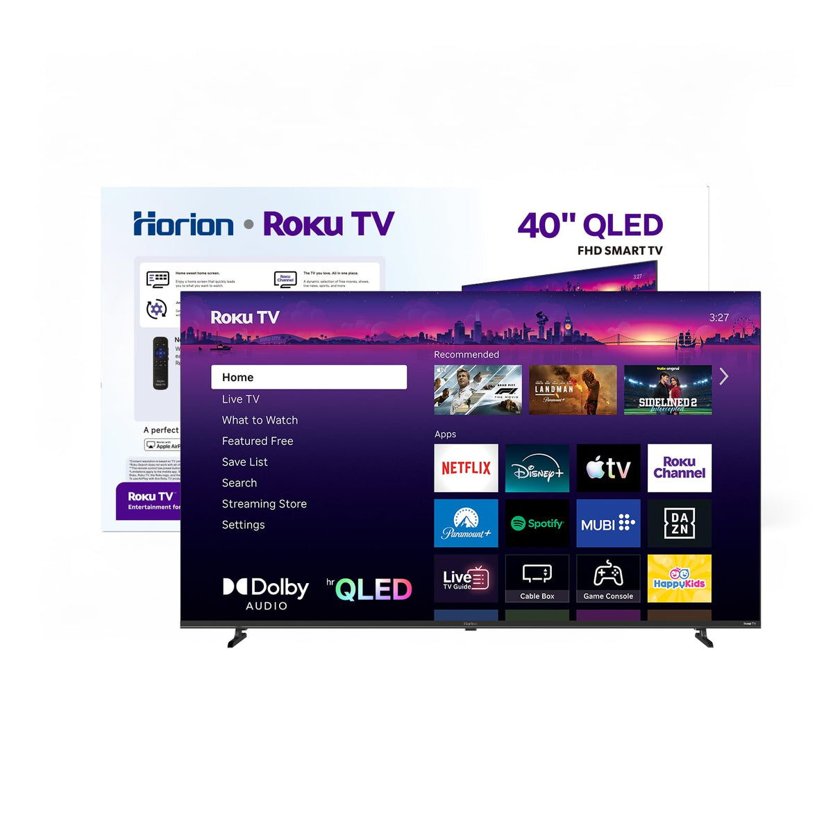 HORION Roku TV 40" QLED Smart FHD Television with Quantum Dot Color