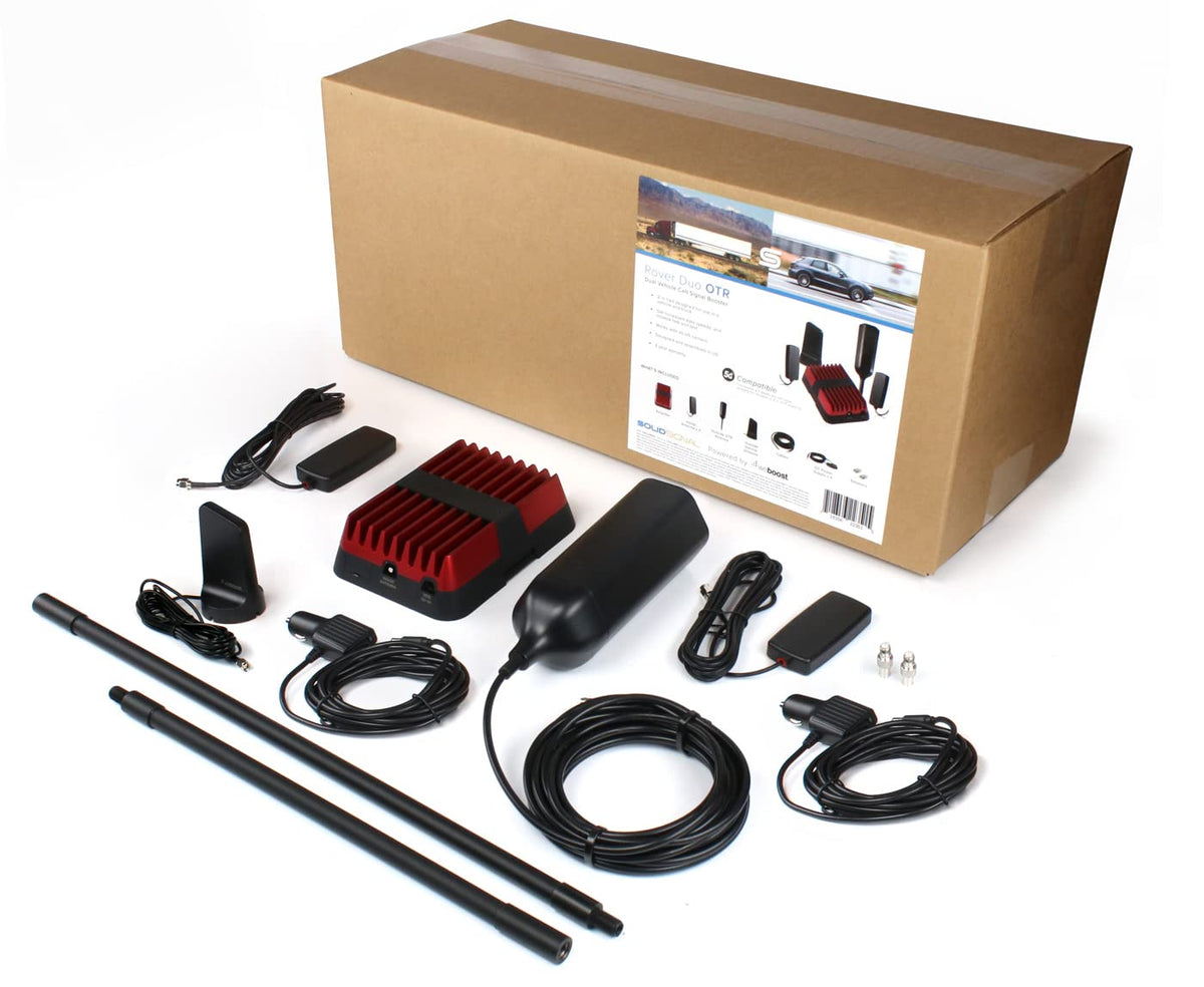 Rover Duo OTR 2-in-1 Car-to-Truck Vehicle Cell Phone Signal Booster | 5G Ready | All U.S. Carriers | FCC Approved | Assembled in USA
