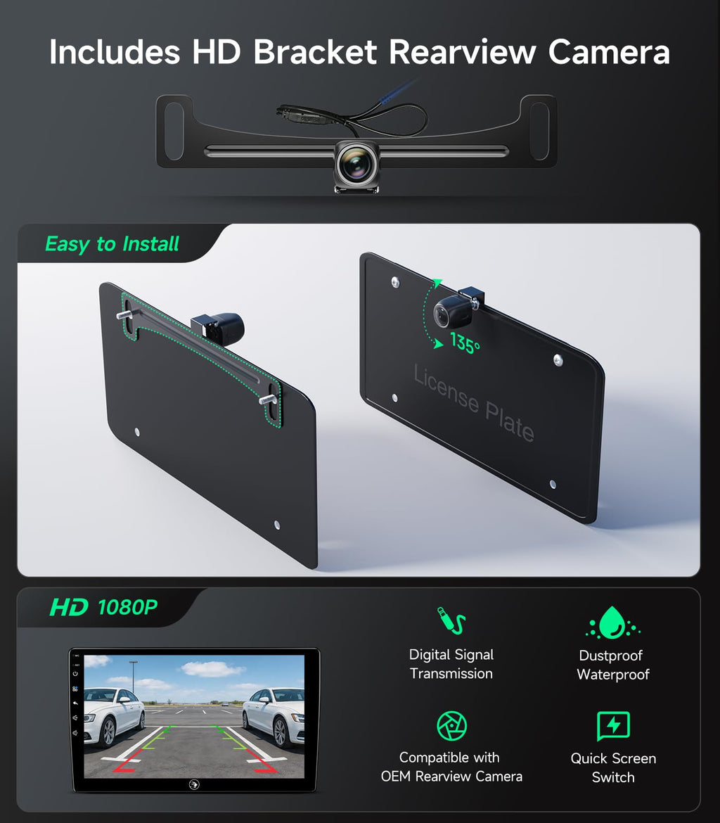Car Stereo Radio for Toyota Tacoma 2005-2015, Wireless CarPlay Android Auto