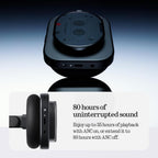 Nothing Headphone (1) Hybrid Active Noise Cancelling Headphones, Wireless Over-Ear Headphones with 6 Mics, 80Hrs Playtime, Hi-Res Audio, KEF-Tuned, Spatial Sound, Comfort Fit & Fast Charging Black