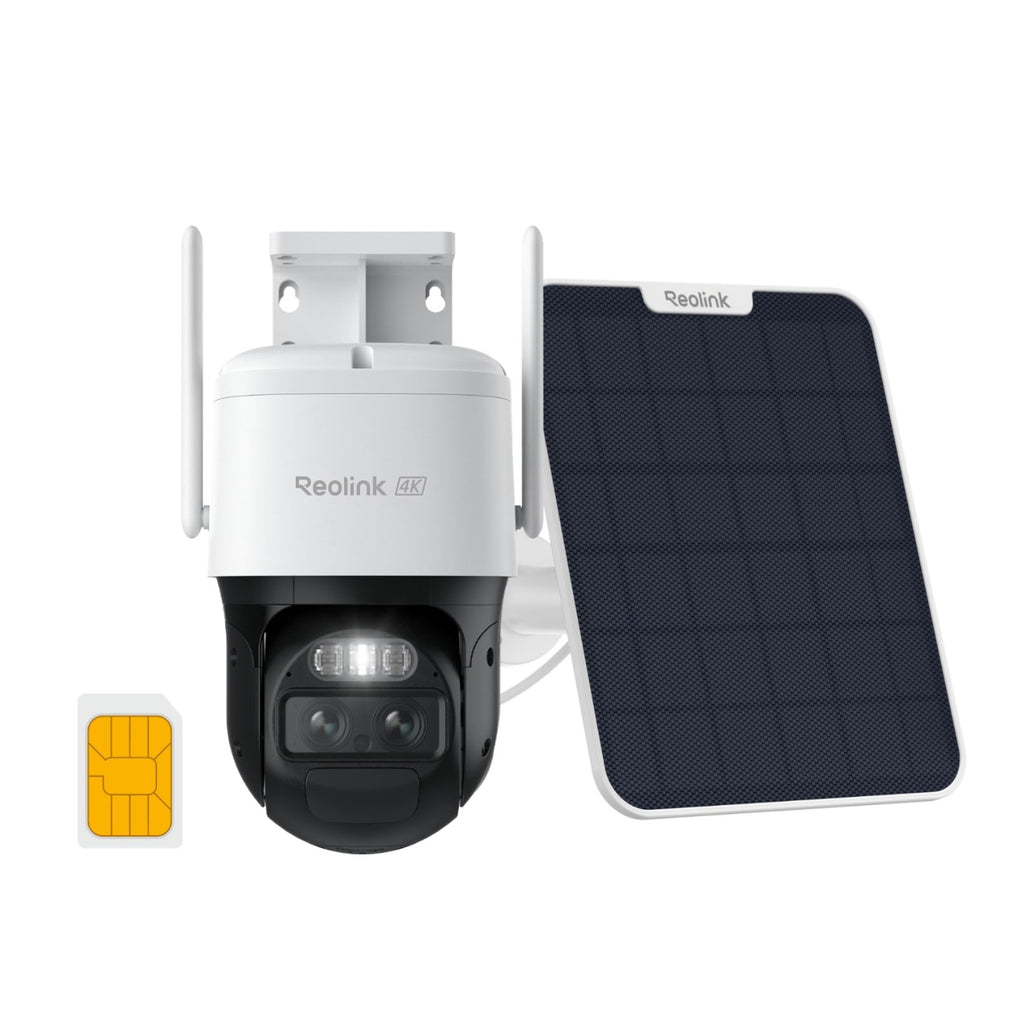 REOLINK 4K Dual Lens Cellular Security Camera Outdoor, Solar Wireless PTZ
