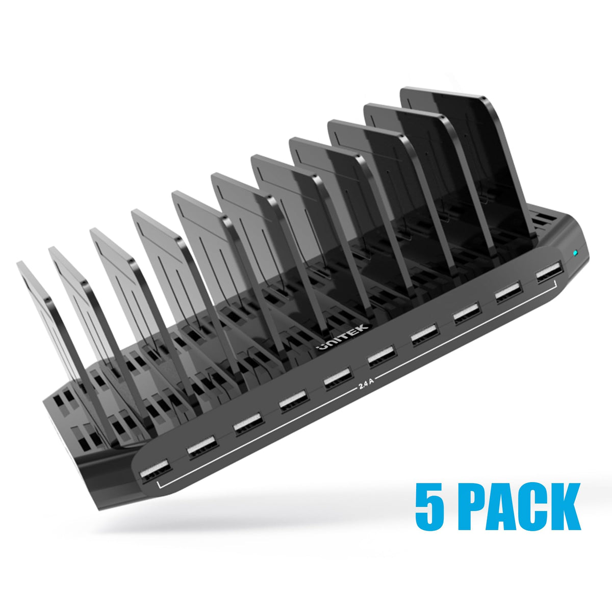 Unitek 5PCS 10 USB Charging Station Multiple Devices for iPad Tablet iPhone