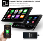 Android14 10.4 inch HD Touchscreen Car Radio Upgrade for Ford Taurus 2012-2016 Wireless Carplay | Android Auto 2G+64G WiFi GPS Navigation Bluetooth 5.0 FM,SWC,Car Tablet