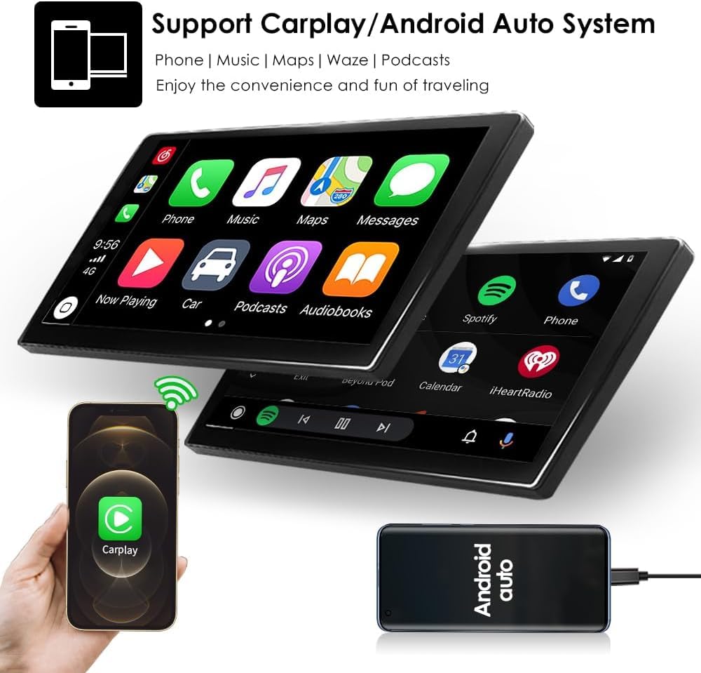 Android14 10.4 inch HD Touchscreen Car Radio Upgrade for Ford Taurus 2012-2016 Wireless Carplay | Android Auto 2G+64G WiFi GPS Navigation Bluetooth 5.0 FM,SWC,Car Tablet