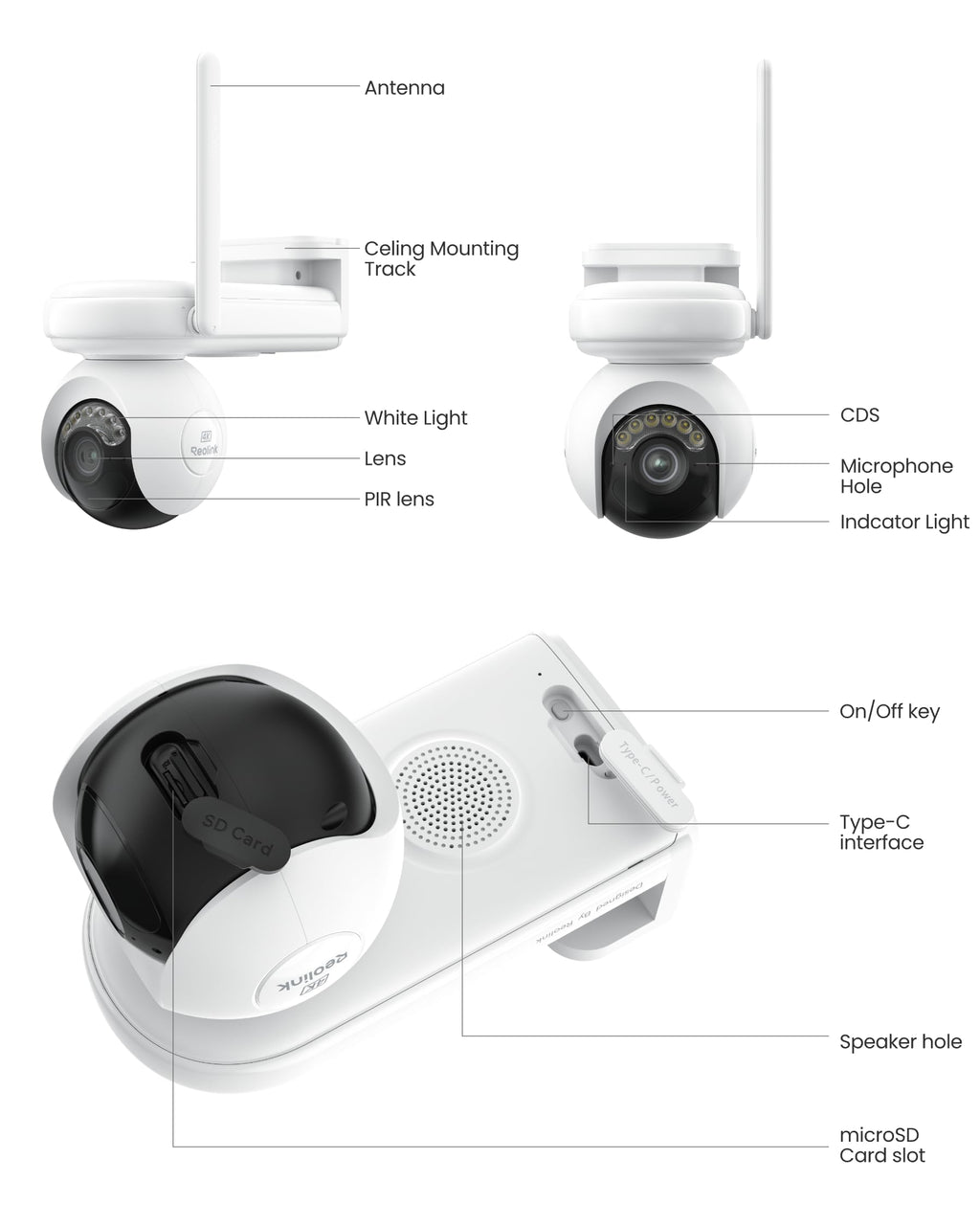 REOLINK 4K Solar Camera Outdoor Wireless ColorX Night Vision Altas PT Ultra