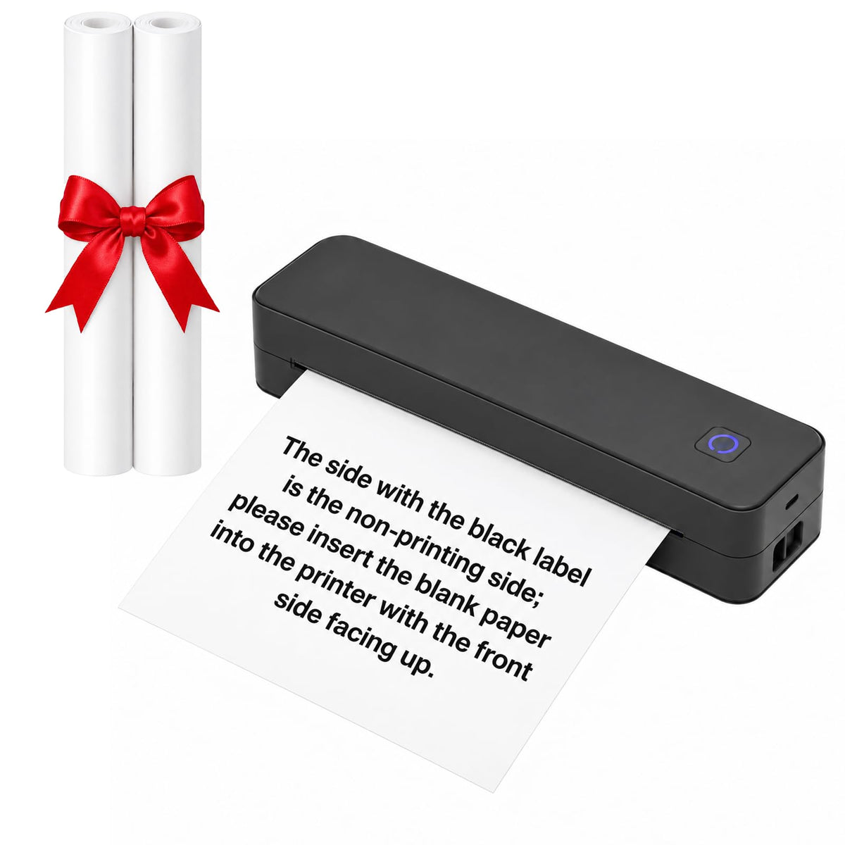 Trivana Inkless Portable Printer, Thermal Replacement Paper Rolls, Black,2