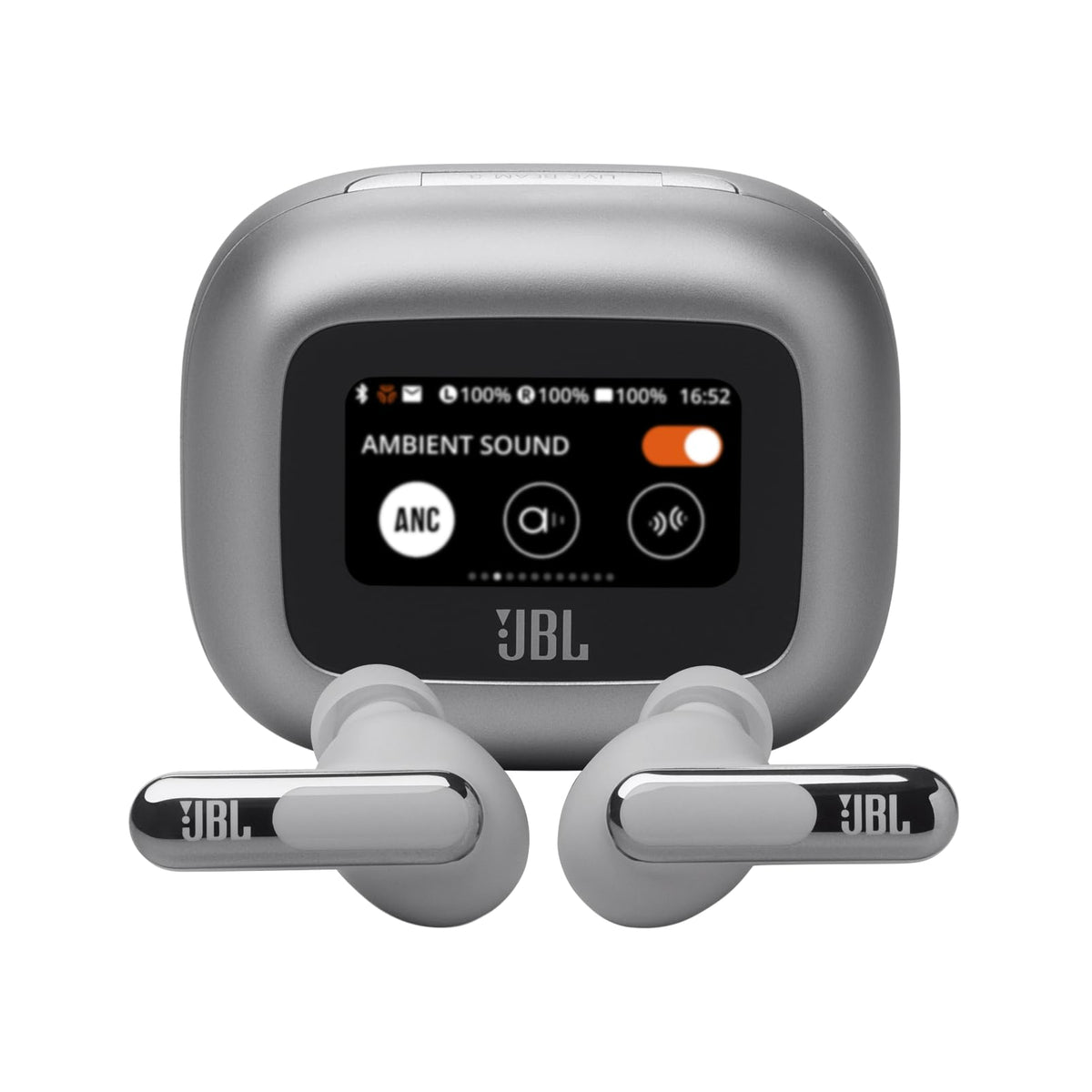 JBL Live Beam 3 - True Wireless Noise-Cancelling Stick-Closed Earbuds, 48Hrs Total Playback, Wireless Charging, 6 Mics for Perfect Calls, Multi-Point Connection, IP55 Waterproof and dustproof (Black)