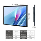 43 inch Interactive Touchscreen Monitor, Smart Board with 16:9 Display 1080P, Win-10 Electronic Whiteboard Touchscreen PC for Office and Classroom, Core i7 RAM 8G & ROM 256G