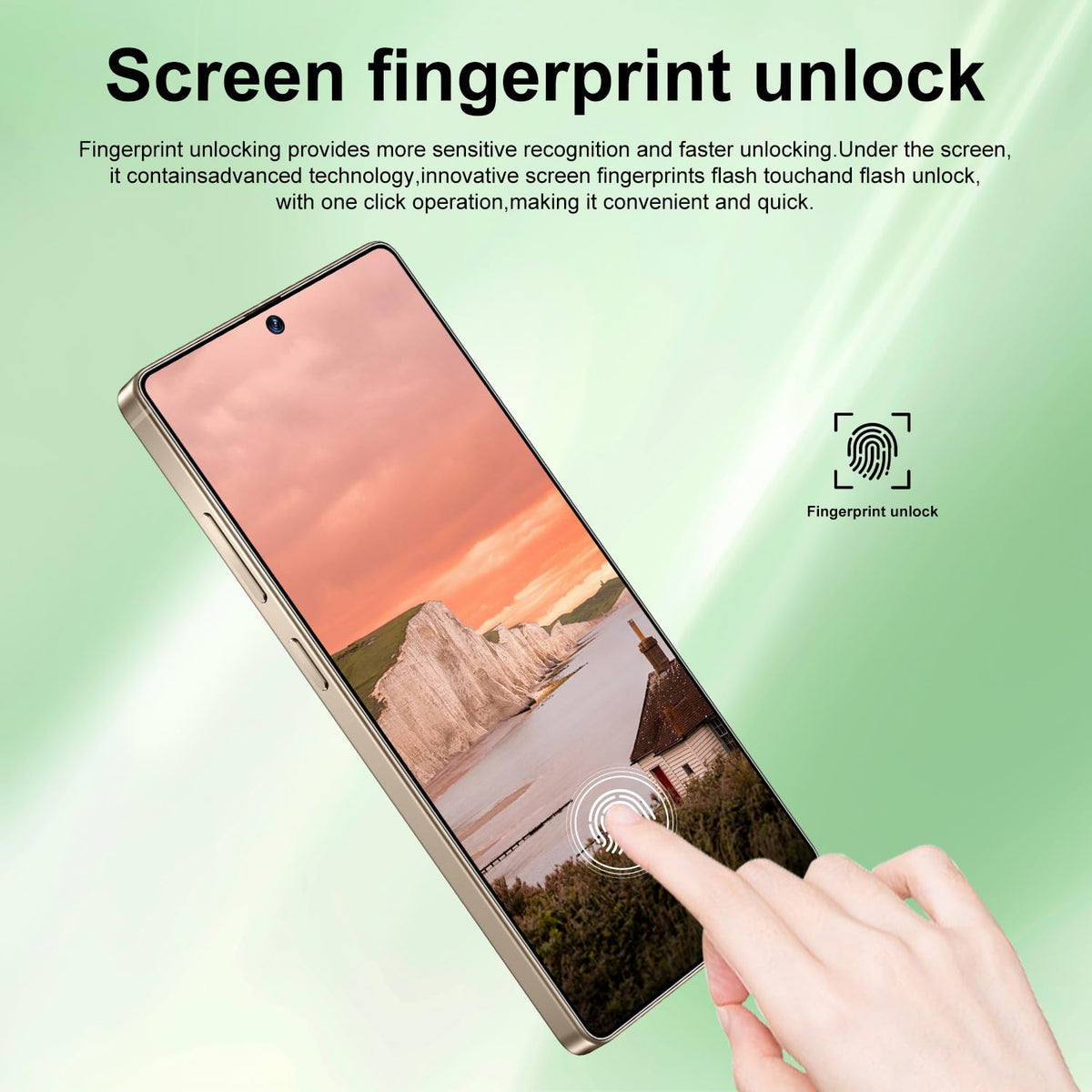 Huness I25 Ultra Unlocked Cell Phone,Built in Pen,16+1TB Unlocked Phone, Android 14 Battery 7000mAh 6.99" HD Screen Smartphone, 5G/Face ID/Fingerprint Lock/Dual SIM/GPS(Gold, 16+1TB)