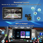 CUSP 10.1 Inch Android Car Stereo Radio, Double Din Touchscreen Head Unit with Wireless CarPlay Android Auto, 1280×720 QLED Display,GPS Navigation,Bluetooth,WiFi,DSP,SWC,Backup Camera,Manual Rotation