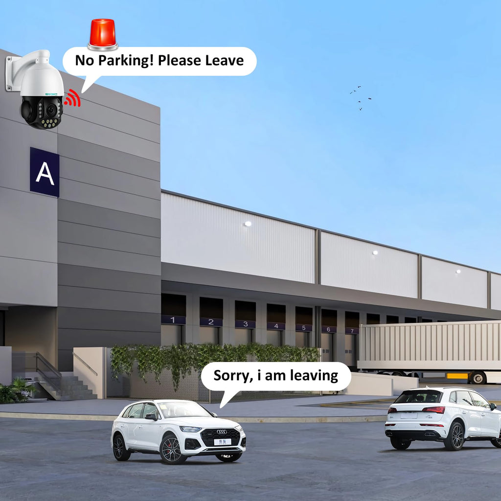 SV3C 4K 8MP PoE PTZ Security Camera Outdoor, 36X Zoom, 360° Auto Tracking