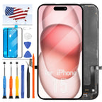 for iPhone 17 Pro Max Screen Replacement 6.9 inch OLED Full Display Assembly with Promotion 120Hz, OEM Grade Soft OLED, True Tone & Face ID Supported, DIY Repair Kit with Tools, Black